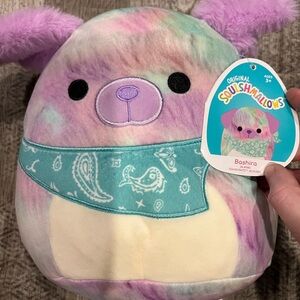 8” Squishmallows Bashira Tye Dye Pastel Dog